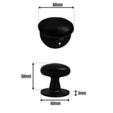Mortice Knob Unsprung 63mm on Black Antique for Internal Doors (5031)