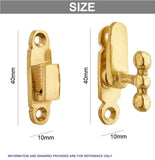 40mm Showcase Catch Lock – Brass or Chrome Thumbturn Latch for Cabinet, Cupboard, Display Case & Door