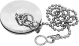 Sink Plug and Chain Set  – Universal Fit in Silver or Brass Finish (12"/18" Length)