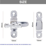 40mm Showcase Catch Lock – Brass or Chrome Thumbturn Latch for Cabinet, Cupboard, Display Case & Door