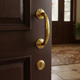 Brass Door Pull Handle 125mm Heavy Duty  (5") – Vintage Victorian Style Cabinet & Cupboard Drawer Handle – Pack of 1