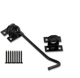 Black Wire Cabin Hooks – Door, Gate & Window Latches – Sizes 75mm, 100mm, 150mm, 200mm