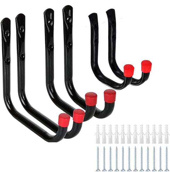 Wall Mounted Jumbo Storage Hooks – 80mm, 150mm & 192mm Heavy Duty Hooks for Garage, Shed, Bike, Ladders & Garden Tools
