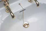Sink Plug and Chain Set  – Universal Fit in Silver or Brass Finish (12"/18" Length)