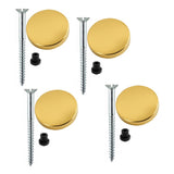 Mirror Screws & LARGE Caps Threaded Bolt Screws with Polished/ Satin Brass Flat Caps 20mm & Rubber Washers - Pack of 4 & 8