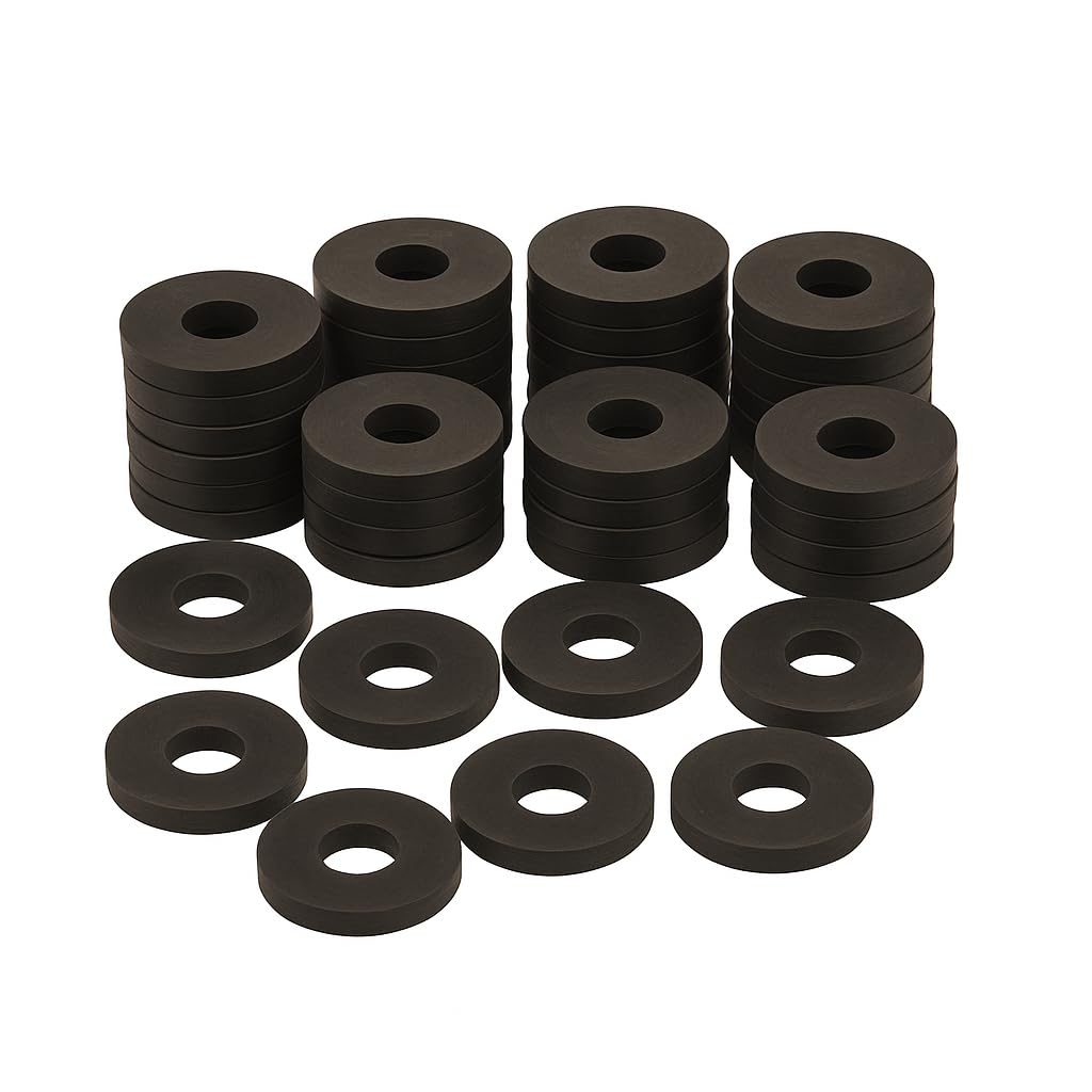 15 x Mixed Tap Washer Set – Rubber Replacement Washers 3/8", 1/2", 19mm – Sink, Basin & Bath Tap Leak Repair Kit