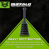 Heavy Duty Drain Plunger – Sink, Bath, Toilet Unblocker – Midi, Maxi & Toilet Sizes for Bathroom & Kitchen Use