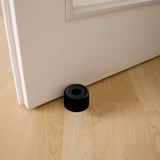 Door Stops – Small 28mm (1.1/8") Black & White Pack of 4 with Fixings – Wall & Skirting Mounted Door Stoppers