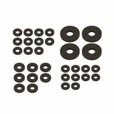 15 x Mixed Tap Washer Set – Rubber Replacement Washers 3/8", 1/2", 19mm – Sink, Basin & Bath Tap Leak Repair Kit