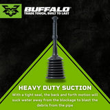 Heavy Duty Drain Plunger – Sink, Bath, Toilet Unblocker – Midi, Maxi & Toilet Sizes for Bathroom & Kitchen Use
