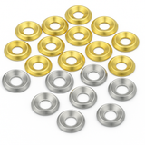 Screw Cup Washers – No. 6, 8 & 10 | EB (Electro Brass) & NP (Nickel Plated) Countersunk Decorative Washers for Wood, Furniture & Joinery