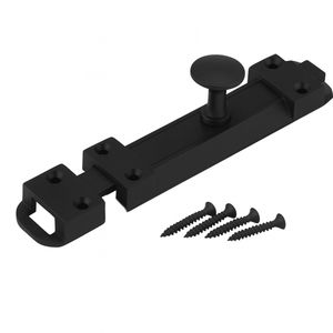 Matt Black Door Bolt 4" (100mm) – Surface Mounted Sliding Lock | Modern Tower Bolt for Bathroom, Bedroom, Cupboard & Storage Doors