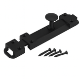 Matt Black Door Bolt 4" (100mm) – Surface Mounted Sliding Lock | Modern Tower Bolt for Bathroom, Bedroom, Cupboard & Storage Doors