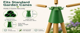 Pyramid Wigwam Cone Garden Cane Tops – Bamboo Cane Grip Top Protectors for Plant Support Sticks & Garden Canes – Pack of 5