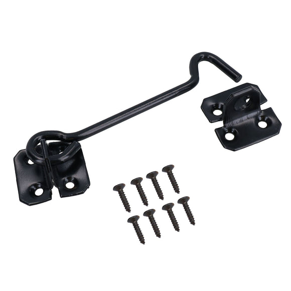 Black Wire Cabin Hooks – Door, Gate & Window Latches – Sizes 75mm, 100mm, 150mm, 200mm