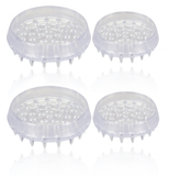 Castor Cups Spiked  – Clear & Brown – Small & Large | Anti-Slip Carpet Furniture Protectors for Chairs, Sofas & Beds