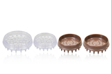 Castor Cups Spiked  – Clear & Brown – Small & Large | Anti-Slip Carpet Furniture Protectors for Chairs, Sofas & Beds