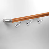 63mm Heavy Duty Handrail Bracket – Chrome, Satin, Brass & Black – Wall Mounted Stair Rail Support with Matching Screws