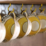 Polished Brass Shouldered Cup Hooks – Screw-In Metal Wall Hooks for Mugs, Keys, Lights & Storage – Heavy Duty Decorative Finish