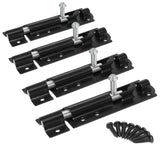 Steel Tower Bolt – Black Powder-Coated Heavy Duty Door Bolt – Sizes 3" to 12" (75mm–300mm)