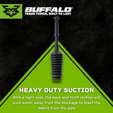 Heavy Duty Drain Plunger – Sink, Bath, Toilet Unblocker – Midi, Maxi & Toilet Sizes for Bathroom & Kitchen Use