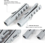 Wall Plugs – Heavy Duty Rimless Grey Nylon Fixings (8x40mm, 10x50mm, 12x60mm) for Masonry, Brick & Concrete