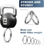 Split Key Rings – Heavy-Duty Silver Metal O-Ring Keychain Holder (20mm, 25mm, 32mm, 38mm, 50mm, 76mm – Multi-Size Pack)