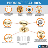 Solid Brass 65mm Victorian Style Oval Mortice Door Knob Set – Traditional Antique Pair for Internal & External Doors