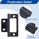 Flush Door Hinges (pairs)– Zinc, Brass, Black or Bronze – 40mm 50mm 60mm 75mm Cabinet & Cupboard Hinges