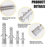 Wall Plugs – Heavy Duty Rimless Grey Nylon Fixings (8x40mm, 10x50mm, 12x60mm) for Masonry, Brick & Concrete