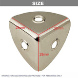 28mm Case Corners – Nickel Plated (NP) & Electro Brass (EB) – Pack of 4 Decorative Metal Trunk, Box & Furniture Protectors