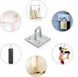 Galvanised Eye on Plate 50mm (2") Square – Heavy Duty Wall Mount Rope & Chain Fixing Eye Plate for Shed, Gate & Garage