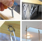 Steel Screw Eye Hooks – 12mm to 150mm – Bright Zinc Plated Fixings for Hanging, Wire, Craft & General DIY Use