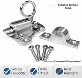 Fanlight Window Catch 65mm Spring Loaded Pull Ring Latch – Skylight Cabinet Wardrobe Window Fastener – Polished Brass or Chrome