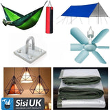 Galvanised Eye on Plate 50mm (2") Square – Heavy Duty Wall Mount Rope & Chain Fixing Eye Plate for Shed, Gate & Garage