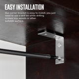 Corner L Brackets Metal – Galvanised Reinforced Steel Wood Braces – 20mm to 150mm Angle Brackets for Furniture & Shelving