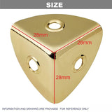 28mm Case Corners – Nickel Plated (NP) & Electro Brass (EB) – Pack of 4 Decorative Metal Trunk, Box & Furniture Protectors