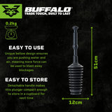 Heavy Duty Drain Plunger – Sink, Bath, Toilet Unblocker – Midi, Maxi & Toilet Sizes for Bathroom & Kitchen Use