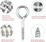 Stainless Steel Screw Eyes – 20mm to 150mm – Rustproof Eye Hooks for Wood, Wall Fixings, Outdoor Wire & Hanging Use