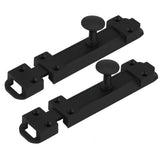 Matt Black Door Bolt 4" (100mm) – Surface Mounted Sliding Lock | Modern Tower Bolt for Bathroom, Bedroom, Cupboard & Storage Doors