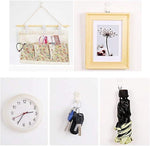 10 x 40mm Plastic Large Hard Wall Picture Hooks - White | Frame, Mirror, Photo Hanging - Sisi UK Ltd