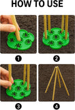 Wigwam Cane Grips for Climbing Plants – 10 Hole Bamboo Cane Holders for Sweet Peas, Beans, Tomato & Cucumber – Reusable Garden Plant Support Rings Pack of 2