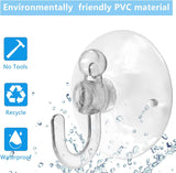 Clear Suction Sucker Window Hooks – 25mm & 40mm Plastic Suction Cup Hooks for Glass, Windows & Smooth Surfaces