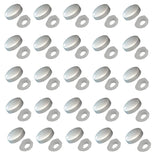 Screw Cover & Base Caps – Polished Chrome & White Finish – Decorative Screw Caps for Mirrors, Cabinets & Furniture – 10mm Metal Covers with Base Washers