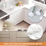 Pozi Screw Cover Caps – White Plastic Snap-On Caps for Pozi Screws with Base Washers | Neat Decorative Screw Head Covers for Furniture & DIY