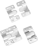 Stainless Steel Flush Mount Headboard Hanging wall interlocking Brackets 4 Pairs