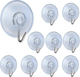 Clear Suction Hooks with Steel Hook – 19mm, 25mm, 32mm, 45mm & 50mm – Strong Window & Tile Suction Cup Hangers