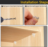 100 x Clear Shelf Support Pegs & Studs – Cabinet Cupboard Bookcase Shelf Support Pins Furniture Shelving Supports