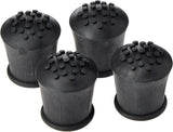 4 x Heavy Duty Rubber Walking Stick Ferrule Protectors – Non-Slip Cane Tips for Mobility Aids, Chairs & Crutches (12mm, 16mm, 19mm, 25mm)