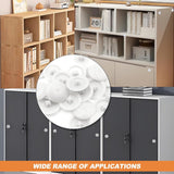 Pozi Screw Cover Caps – White Plastic Snap-On Caps for Pozi Screws with Base Washers | Neat Decorative Screw Head Covers for Furniture & DIY